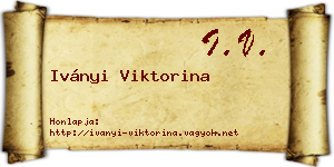 Iványi Viktorina névjegykártya